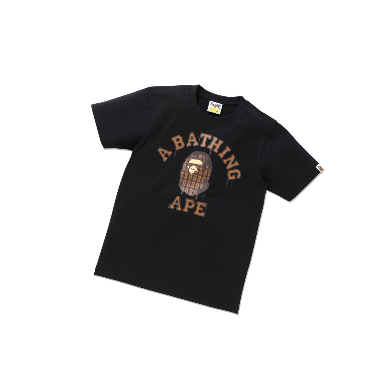 T Chemises A BATHING APE Bape Valentine Chocolate Ape Head Tee Corta Sleeve Noir Femme France | VPF-42244511