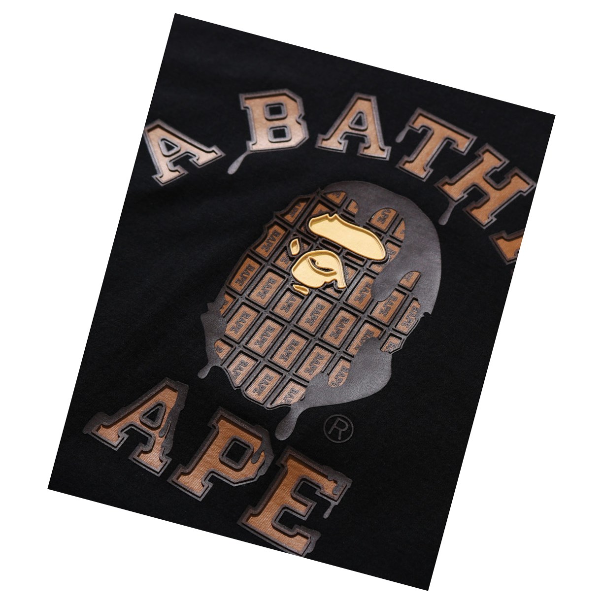 T Chemises A BATHING APE Bape Valentine Chocolate Ape Head Tee Corta Sleeve Noir Femme France | VPF-42244511