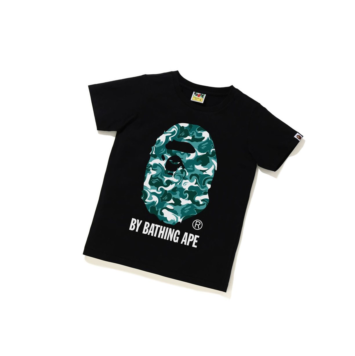 T Chemises A BATHING APE Bape Marble Camo Tee Corta Sleeve Noir Femme France | IPV-75790112