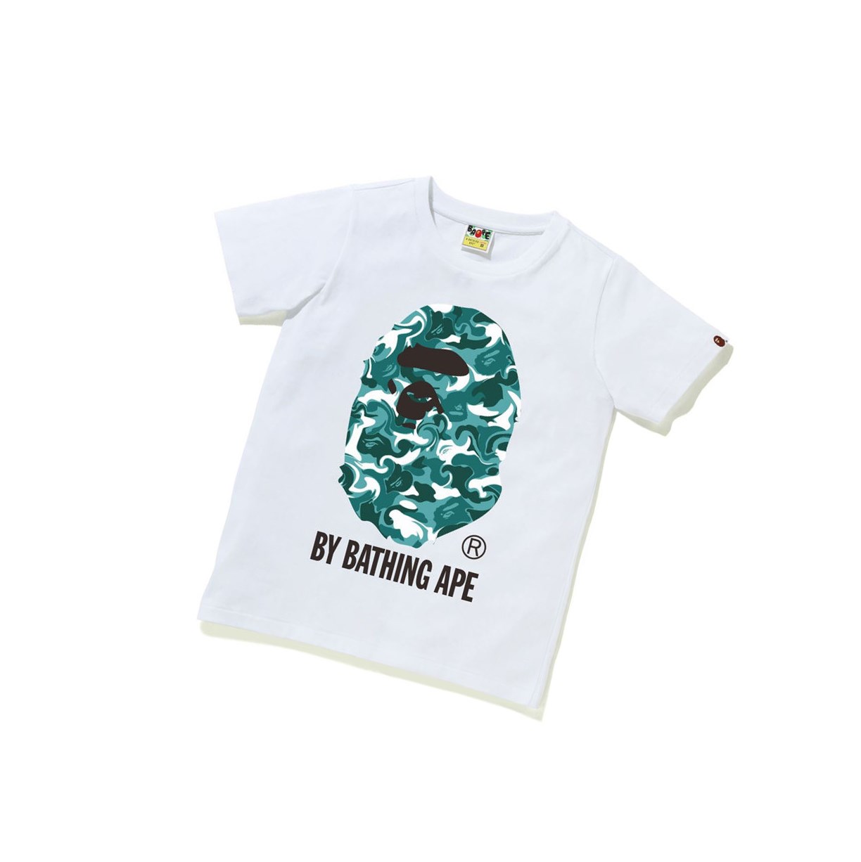 T Chemises A BATHING APE Bape Marble Camo Tee Corta Sleeve Blanche Femme France | XNK-84092245