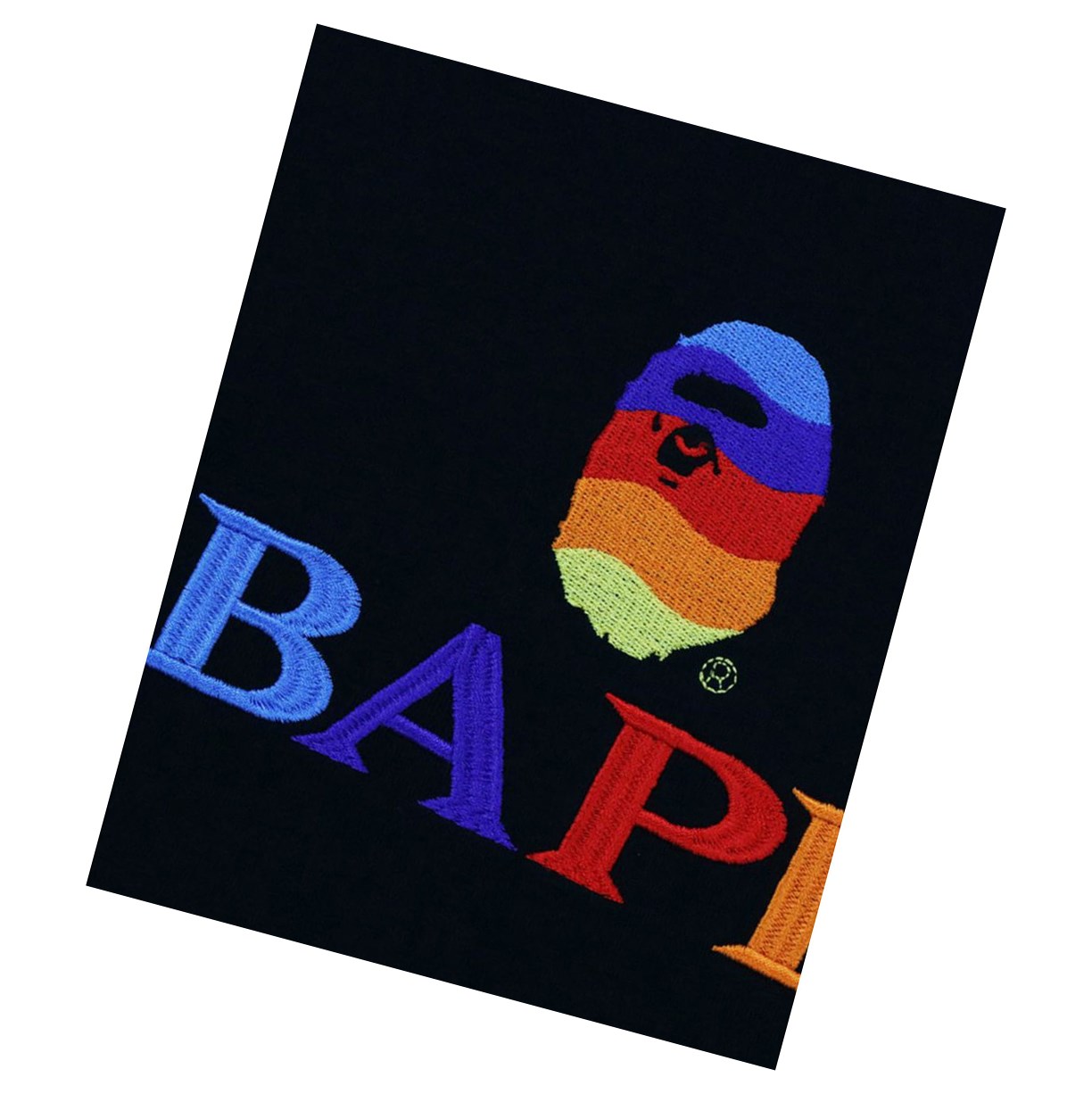 T Chemises A BATHING APE Bape Logo Embroidery Tee Corta Sleeve Noir Femme France | OKZ-37577549