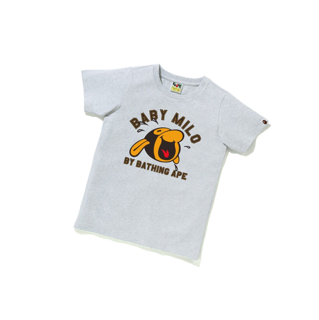 T Chemises A BATHING APE Bape Classiche Baby Milo Tee #1 Corta Sleeve Grise Femme France | ALB-68651657