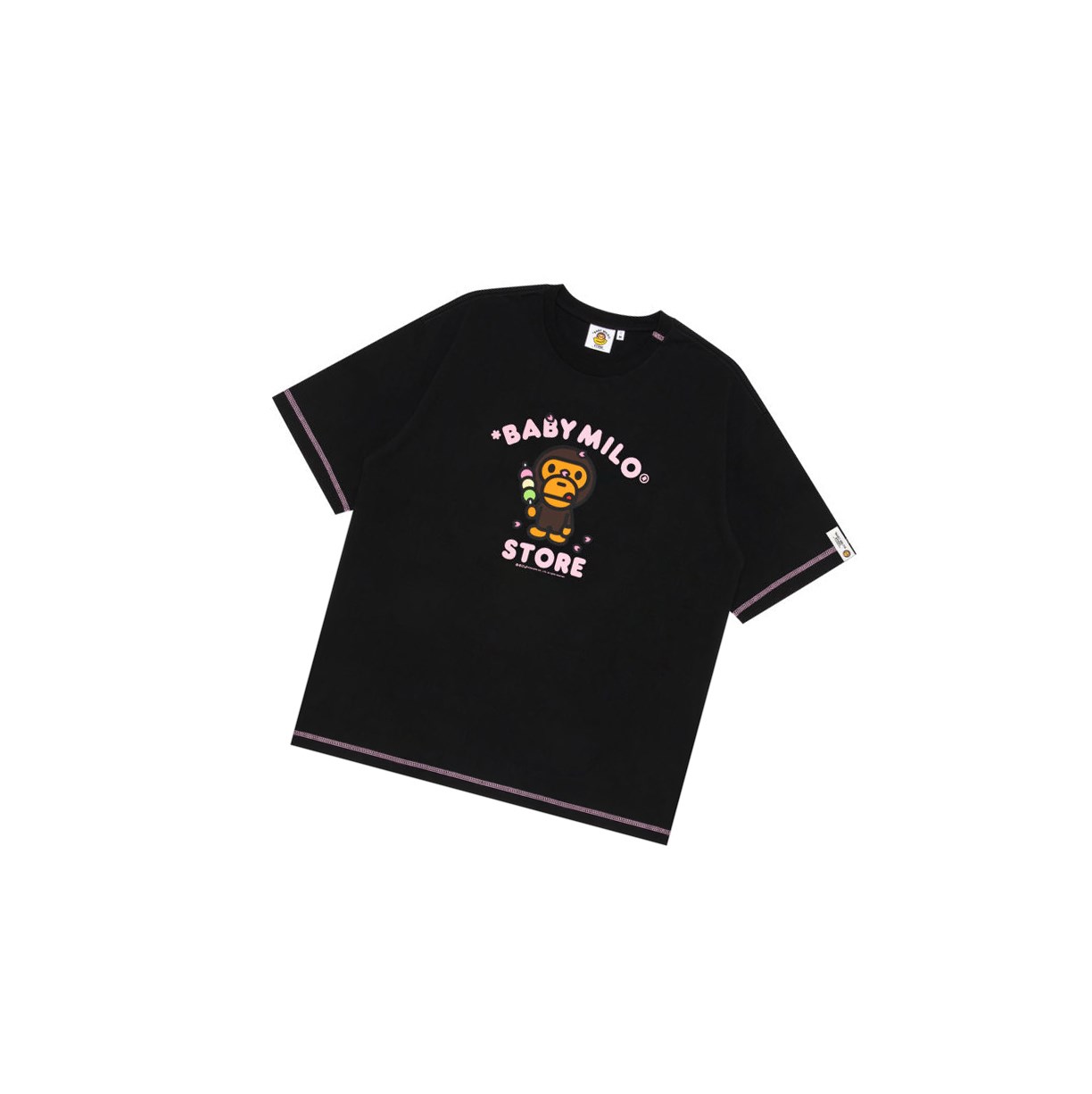 T Chemises A BATHING APE Bape Baby Milo Boxy Fit Tee Corta Sleeve Noir Femme France | IQG-73781029