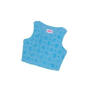 Gilet A BATHING APE Bape Cropped Pattern Bleu Clair Femme France | KNU-22356828