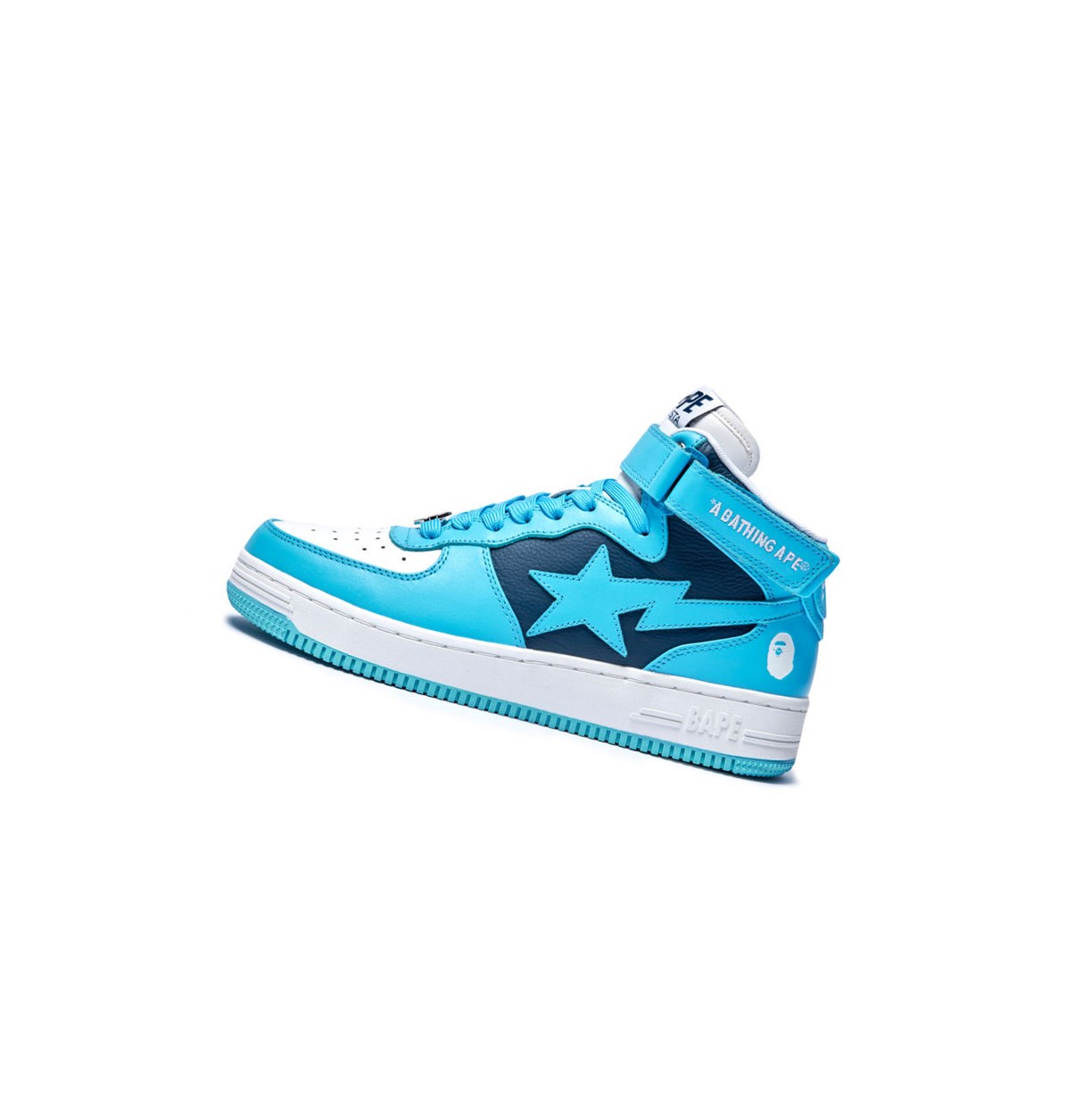 Baskets A BATHING APE Bape Sta Mi #2 M2 High Bleu Clair Homme France | XZM-94265977