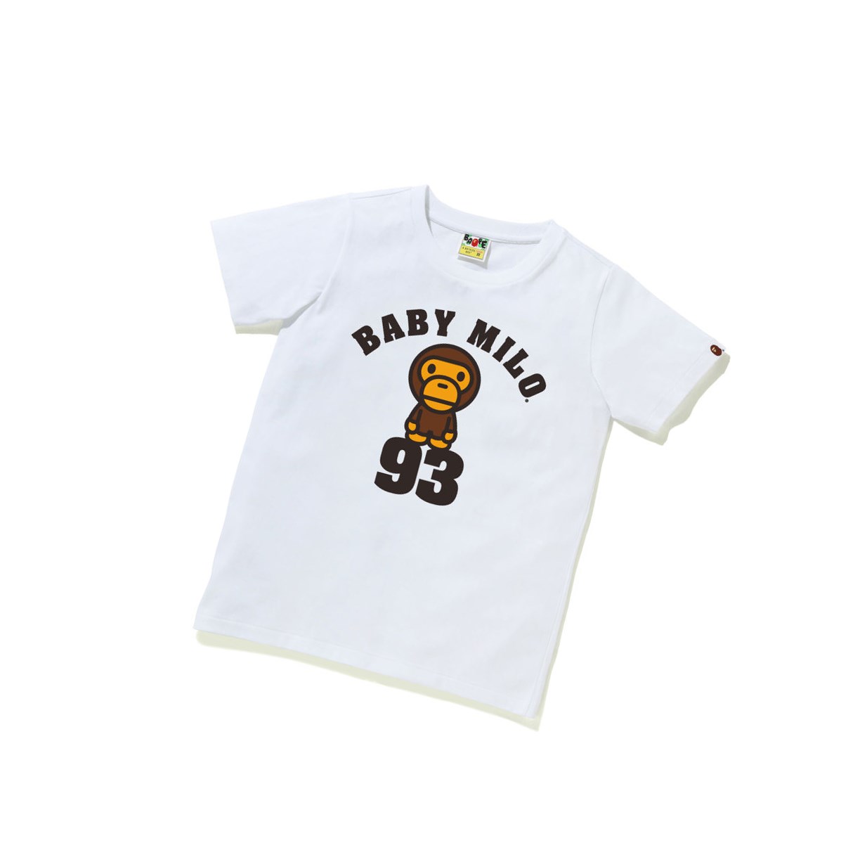 T Chemises A BATHING APE Bape Baby Milo On 93 Tee Corta Sleeve Blanche Femme France | BMU-69743249