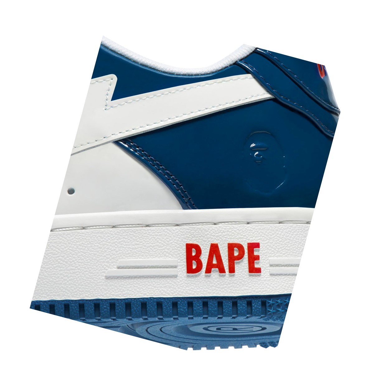 Baskets A BATHING APE Bape Sta M1 Low Blanche Homme France | HBU-76258339