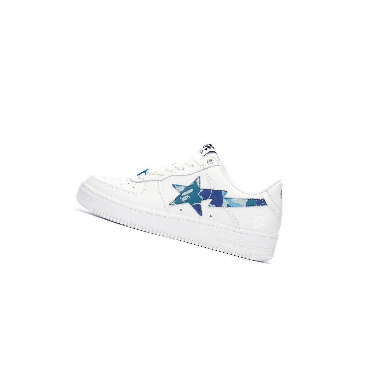 Baskets A BATHING APE Bape Sta? White / Abc Camo Low Bleu Femme France | BWR-53777173