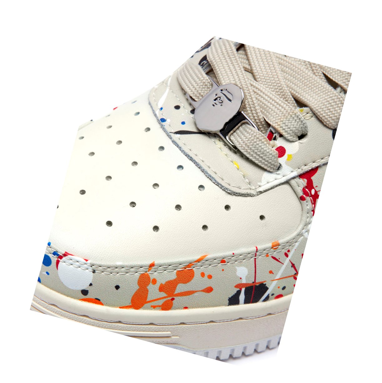 Baskets A BATHING APE Bape Sta #3 M2 Low Blanche Homme France | NUK-38440706